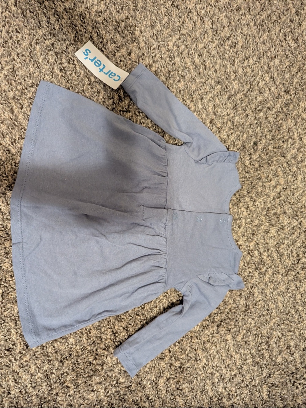 Carter's Light Blue Long Sleeve Knit Dress